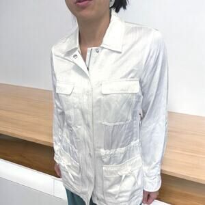 NEW $598 WORTH New York White Linen Viscose Ida Jacket